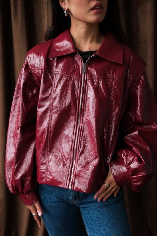  LAAGAM 봄버 자켓 Laagam Cupido 봄버 재킷 마룬