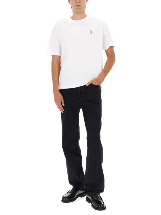 25FW 메종키츠네 스탠딩 폭스 컴포트 티셔츠 PM00123KJ7026 P100 WHITE - MAISON KITSUNE