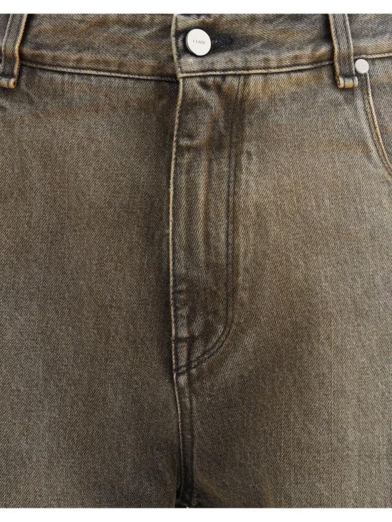 25FW 펜디 데님 팬츠 FLP285AT2I F0ZJ4 Beige - FENDI