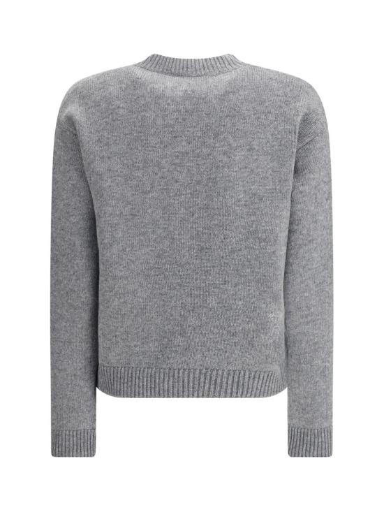 25FW 구찌 인타르시아 울 탑 스웨터 770072XKEBC 2323 GREY - GUCCI