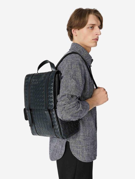 25FW 보테가베네타 백 투 스쿨 백팩 805971V2HL1 2077ARDOISE SILVER MIDNIGHT BLUE - BOTTEGA VENETA