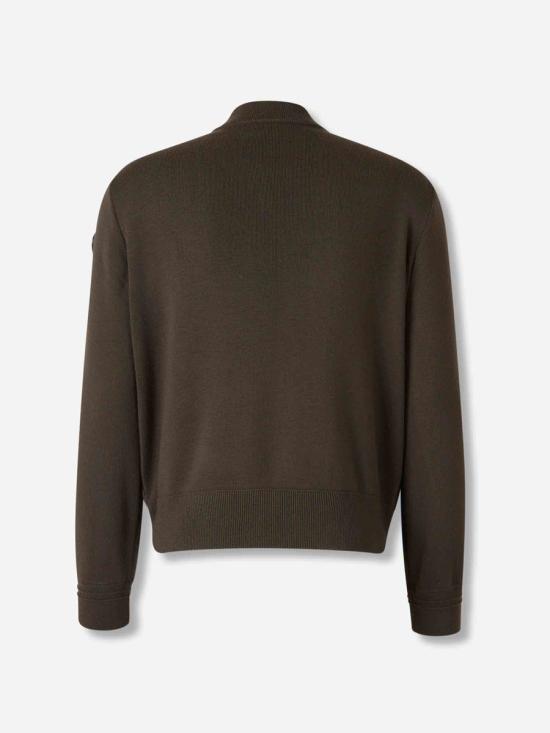 25FW 몽클레어 패딩 울 집업 가디건 K20919B00015M1131 243 MILITARY GREEN - MONCLER