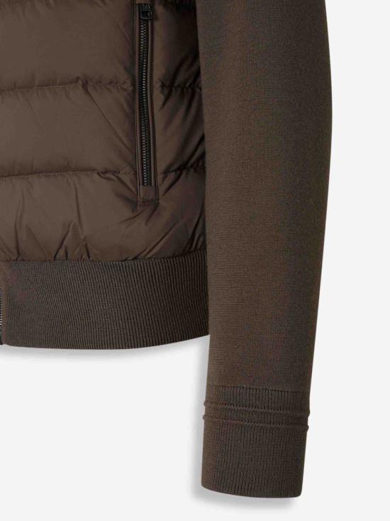 25FW 몽클레어 패딩 울 집업 가디건 K20919B00015M1131 243 MILITARY GREEN - MONCLER