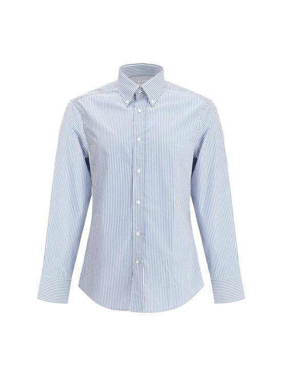 25FW 브루넬로 쿠치넬리 긴팔 셔츠 MY6491716 C044 BLUE