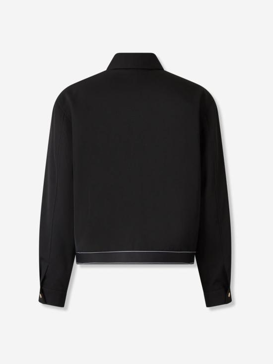 25FW 카사블랑카 봄버 자켓 MPF25JK425 01BLACK Black - CASABLANCA