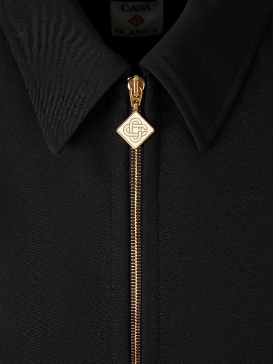 25FW 카사블랑카 봄버 자켓 MPF25JK425 01BLACK Black - CASABLANCA