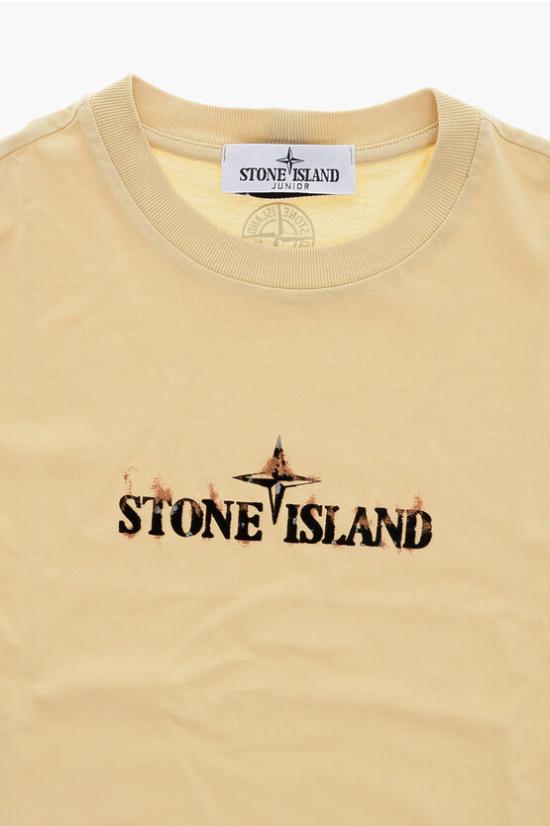  [키즈] 스톤 아일랜드 티셔츠 811621056V0091 Beige - STONE ISLAND