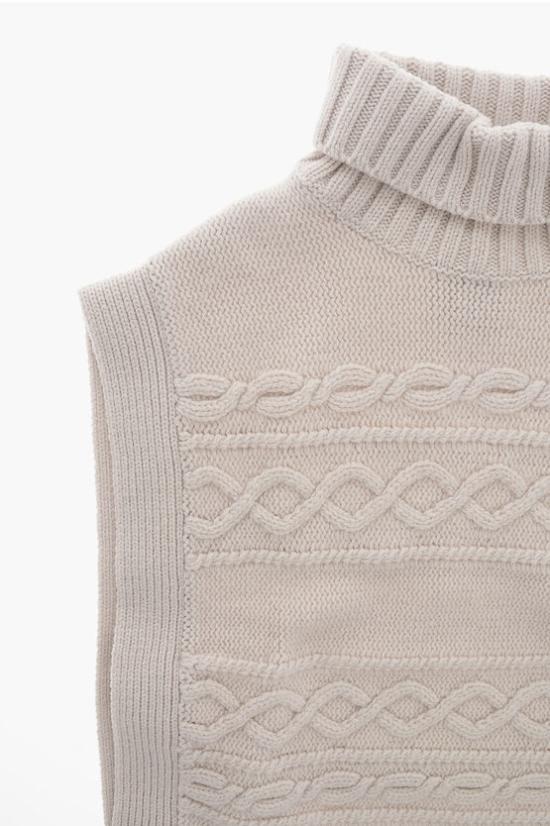  [키즈] 봉쁘앙 터틀넥 니트 W04GJUK00014108 Beige - BONPOINT