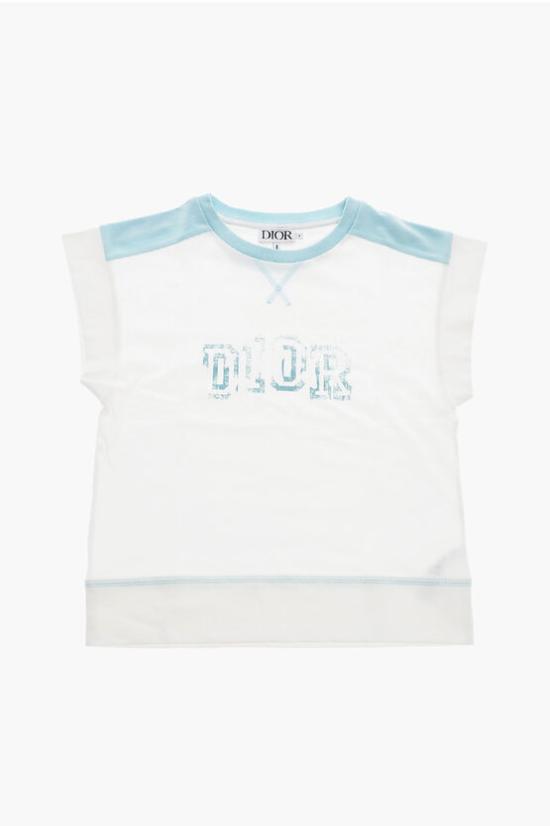  [키즈] 디올 티셔츠 4WBM23TEEF013 White