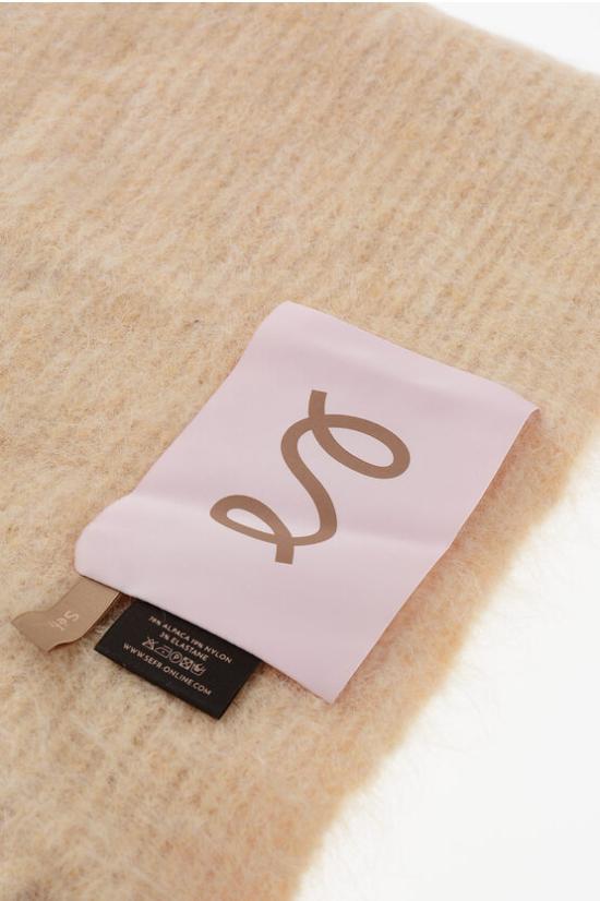  세퍼 알파카 블렌드 프린지 스카프 FW24FUZZYSCARF A0014 Beige - SEFR