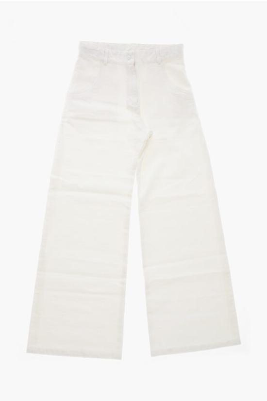  [키즈] 디올 스트레이트 팬츠 4WBM11PANG013 White