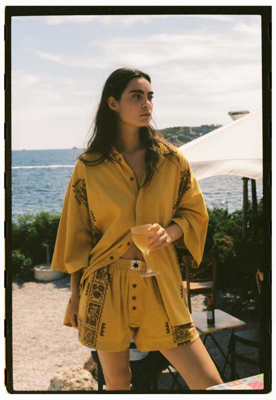  Ciao Ciao Vacation 블라우스 챠오 챠오 휴가 썬 크랩 치카 알렉시아 셔츠