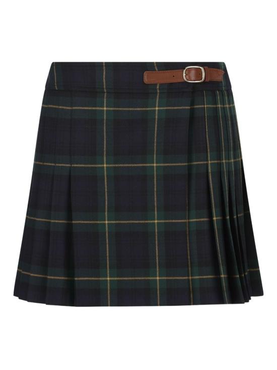 25FW 셀린느 킬트 미니 스커트 RJ03D 0109GAB5 Green