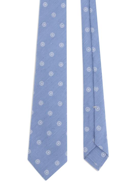 25FW 키톤 넥타이 UCRVKGC06L4503000 MULTI LIGHT BLUE - KITON