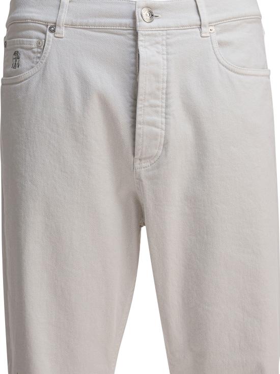 25FW 브루넬로 쿠치넬리 데님 팬츠 M277UO1090C7023 White - BRUNELLO CUCINELLI