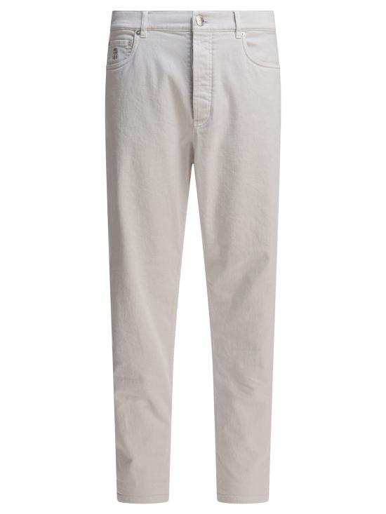 25FW 브루넬로 쿠치넬리 데님 팬츠 M277UO1090C7023 White