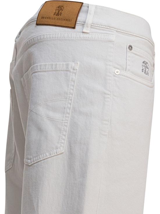 25FW 브루넬로 쿠치넬리 데님 팬츠 M277UO1090C7023 White - BRUNELLO CUCINELLI