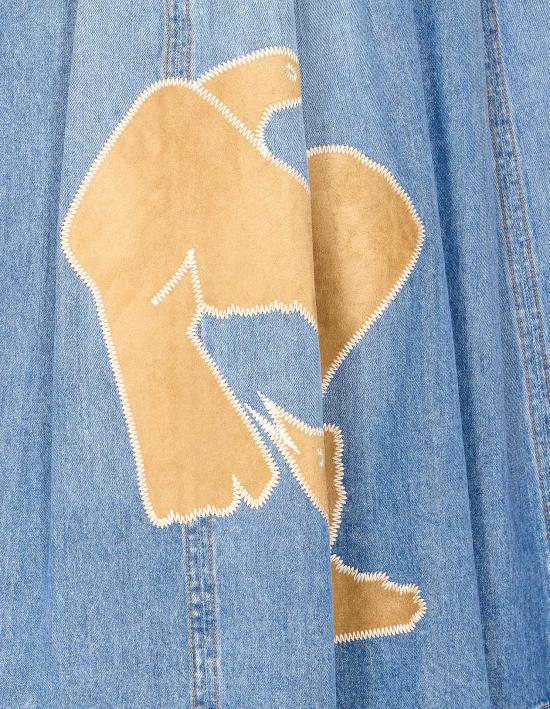 25FW 마르니 미디 스커트 GOJD0666QS USCY4400B96 Blue - MARNI