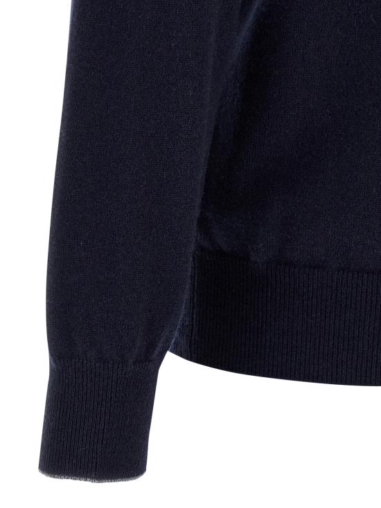 25FW 브루넬로 쿠치넬리 캐시미어 니트 스웨터 M2200100CW425 Blue - BRUNELLO CUCINELLI
