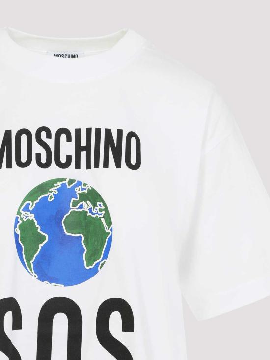  모스키노 반팔 티셔츠 252D071354411001 White - MOSCHINO