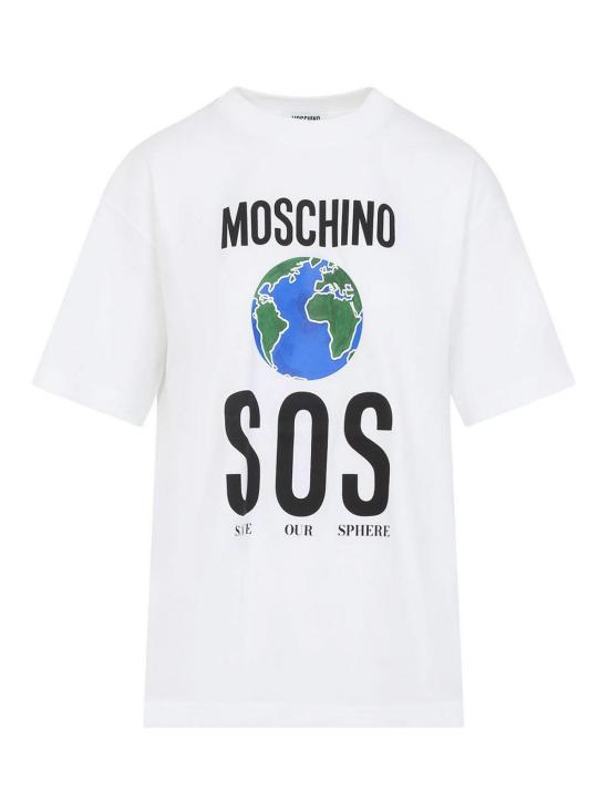  모스키노 반팔 티셔츠 252D071354411001 White