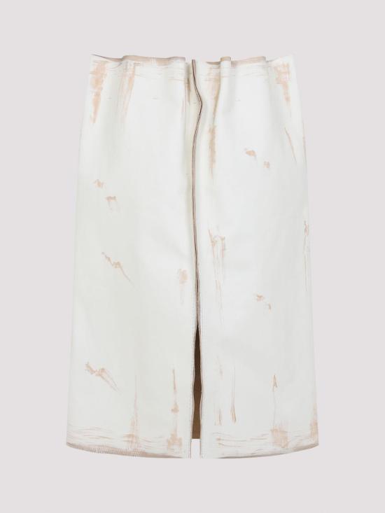 25FW 프라다 미디 스커트 51928SOOO18DDF0009 White - PRADA