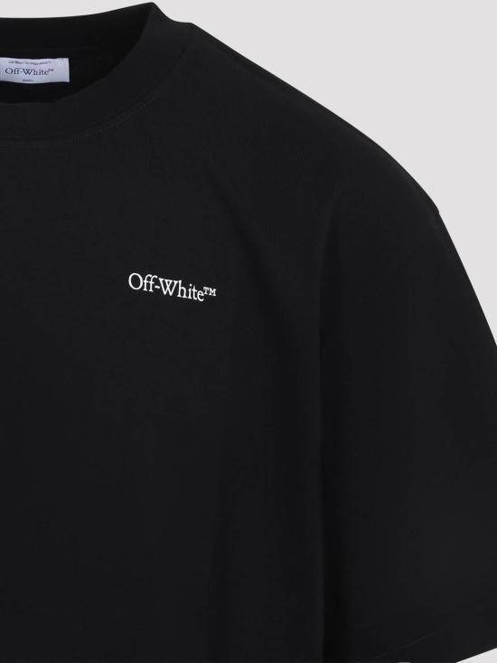 25FW 오프화이트 반팔 티셔츠 OMAA120F25JER00M1001 Black - OFF WHITE