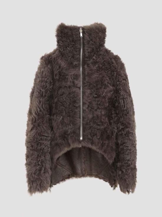  릭 오웬스 가죽 자켓 RP02E4722LSHTR78 Brown - RICK OWENS