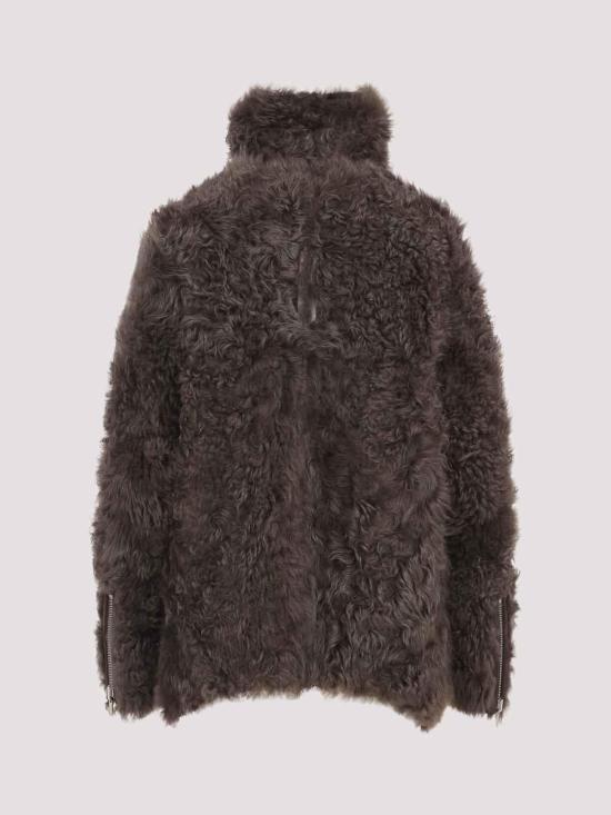  릭 오웬스 가죽 자켓 RP02E4722LSHTR78 Brown - RICK OWENS