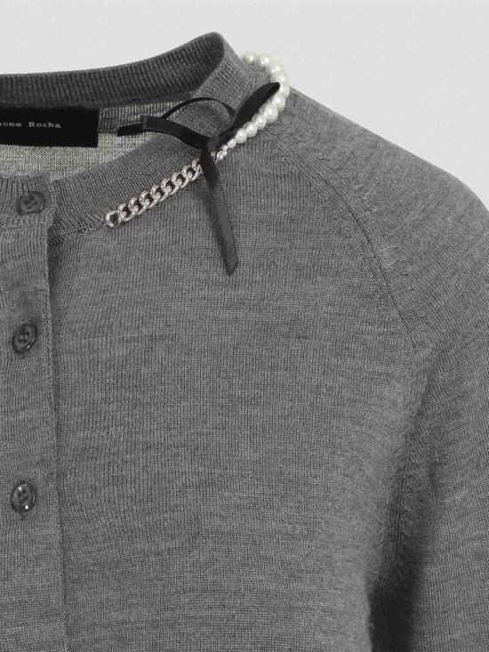  시몬로샤 가디건 KMK13B0647CHARCOAL Grey - SIMONE ROCHA