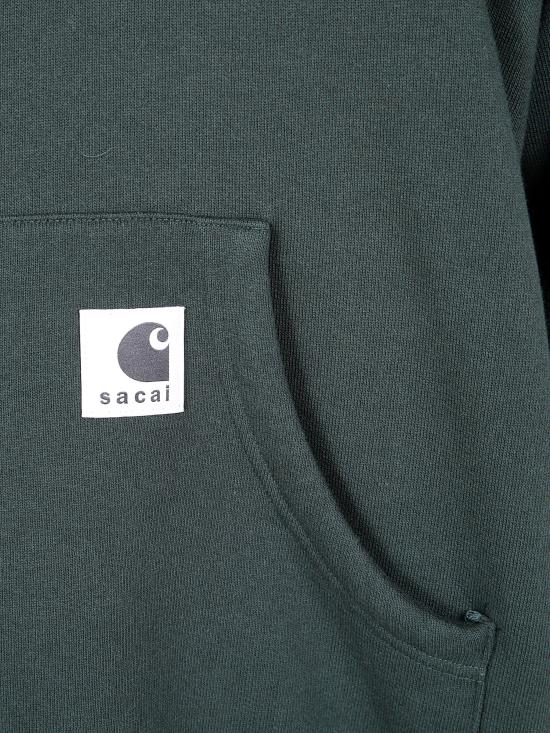 25FW 사카이 X 칼하트 WIP 후드 티셔츠 25 00993S 551 GREEN - SACAI X CARHARTT WIP