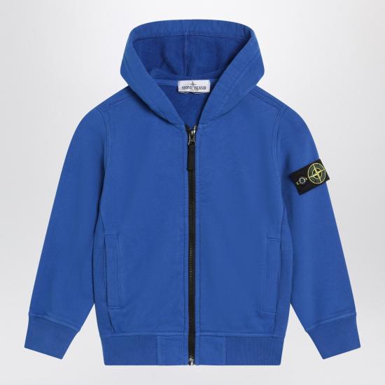 25FW [키즈] 스톤 아일랜드 후드 티셔츠 6100003S0A20 Blue
