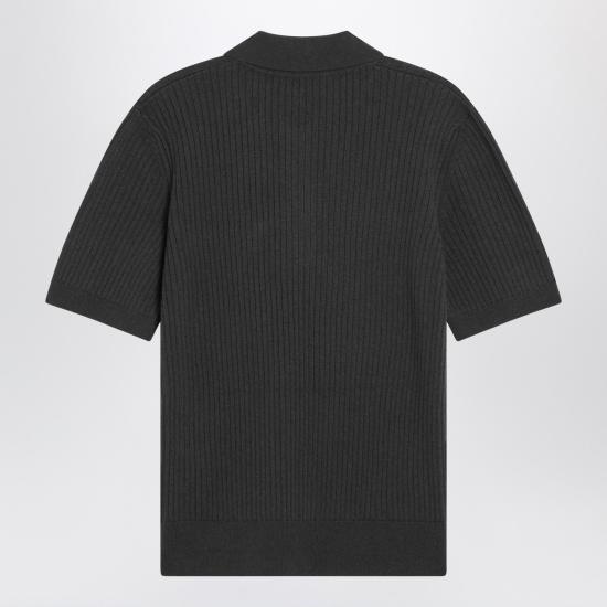 25FW 구찌 울 캐시미어 립 니트 폴로 셔츠 833503XKEYU Green - GUCCI