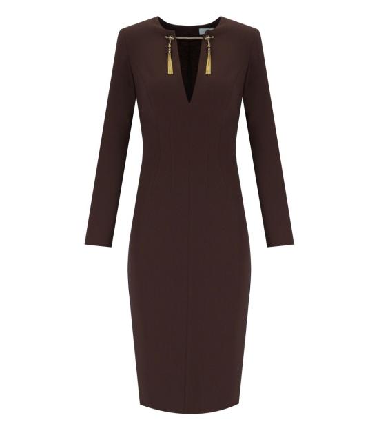 25FW 엘리자베타프랜치 미디 원피스 AB80557E2 EA3 38 Brown