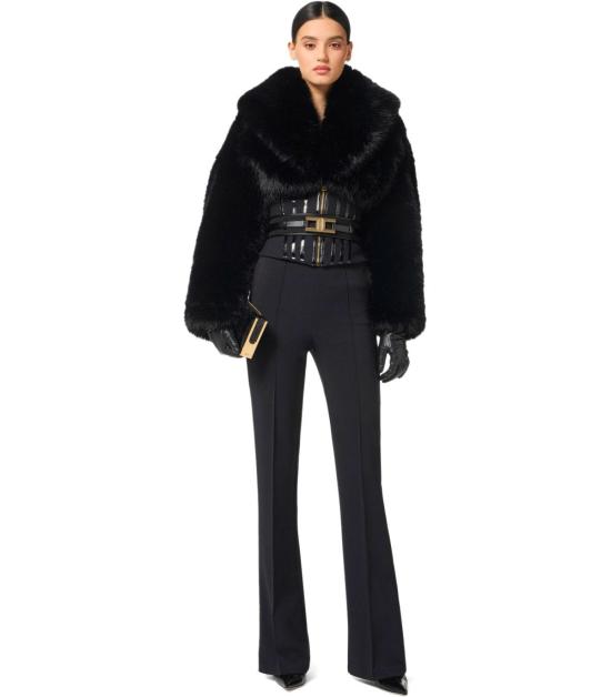 25FW 엘리자베타프랜치 스트레이트 팬츠 PA14157E2 110 38 Black - ELISABETTA FRANCHI