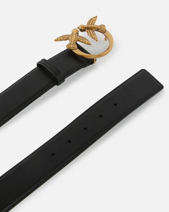 25FW 핑코 벨트 100120A0F1 Z99Q Nero antique gold - PINKO