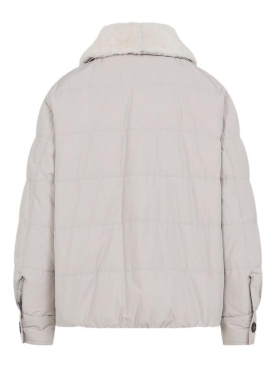 25FW 브루넬로 쿠치넬리 퍼 장식 다운 자켓  MG5017688 C7958 Grey - BRUNELLO CUCINELLI