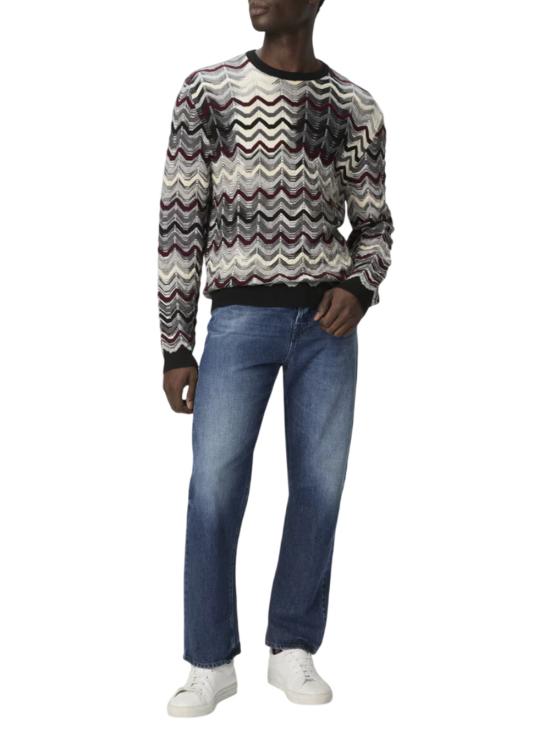 25FW 미소니 스웨터 US25WN0KBK01D0 GREY RED TONES - MISSONI