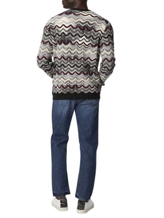 25FW 미소니 스웨터 US25WN0KBK01D0 GREY RED TONES - MISSONI