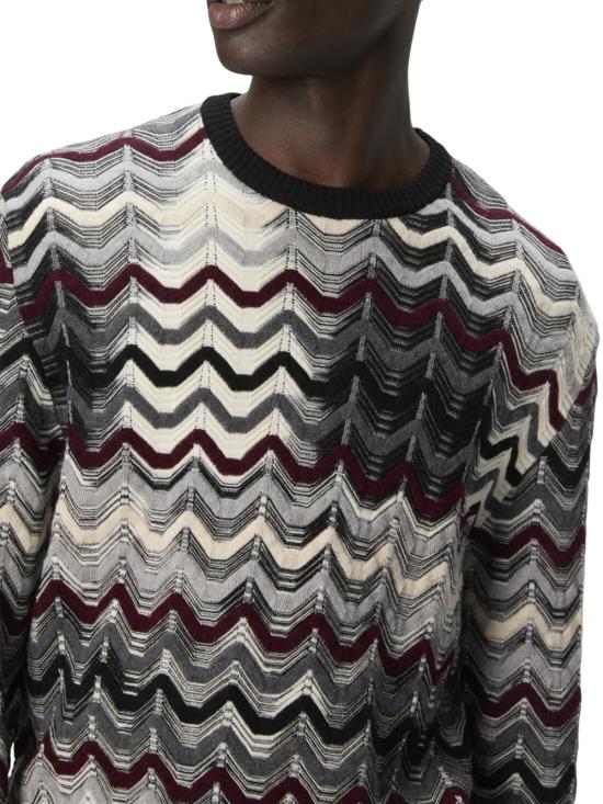 25FW 미소니 스웨터 US25WN0KBK01D0 GREY RED TONES - MISSONI