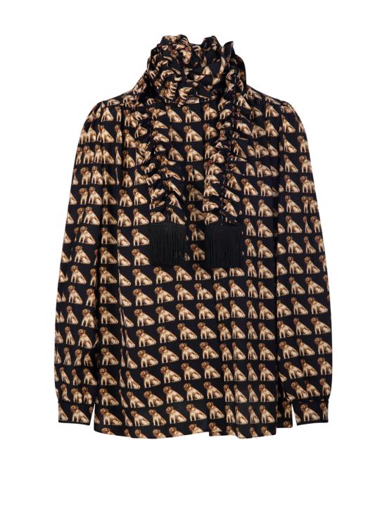 25FW 발렌티노 가라바니 블라우스 7B3AB7R49G5 K92 NERO MULTICOLOR