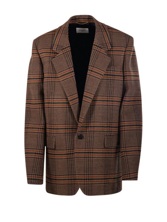 25FW 생로랑 수트 자켓 842593 Y9I70 2849 MARRON BEIGE ROUX