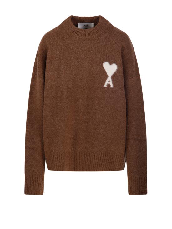 25FW 아미 ADC 크루넥 스웨터 UKS836 KN0135 217 HAZELNUT OFF WHITE