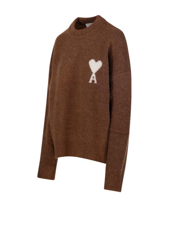 25FW 아미 ADC 크루넥 스웨터 UKS836 KN0135 217 HAZELNUT OFF WHITE - AMI