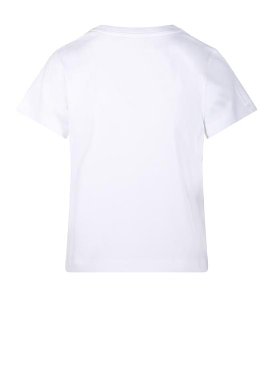 25FW 몽클레어 스몰 체스트 프린트 크루넥 코튼 티셔츠 8C00023 89AJS 00A WHITE - MONCLER