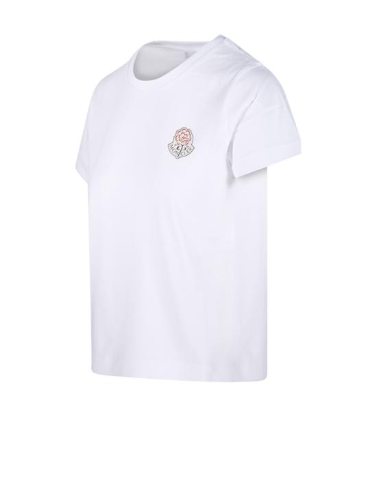 25FW 몽클레어 스몰 체스트 프린트 크루넥 코튼 티셔츠 8C00023 89AJS 00A WHITE - MONCLER