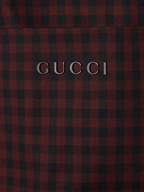 25FW 구찌 체크 깅엄 패딩 자켓 셔츠 836251Z7ATD 5333 Red - GUCCI