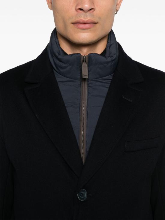 25FW 에르노 울 비버 코트 CA000196U 334249200 Blue - HERNO