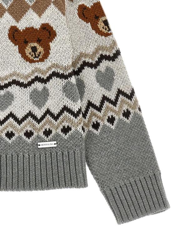 25FW [키즈] 모나리자 가디건 19F808 6062 0232 Grey - MONNALISA