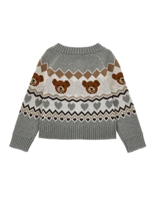 25FW [키즈] 모나리자 가디건 19F808 6062 0232 Grey - MONNALISA